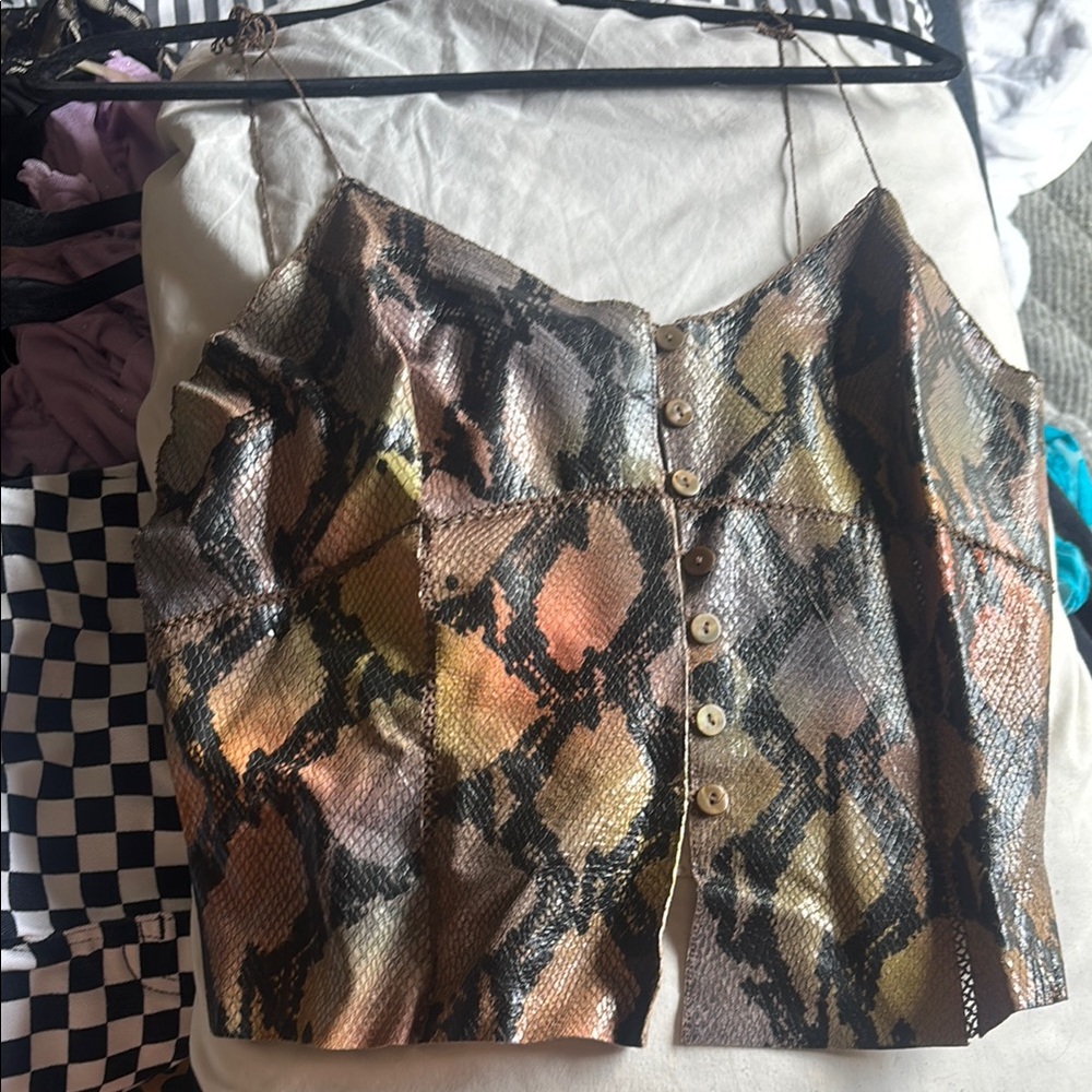 Plein Sud Multicolor Snake Print vintage Blouse